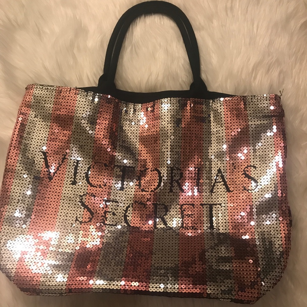 Stripped sequins Victoria’s Secret Tote Bag
